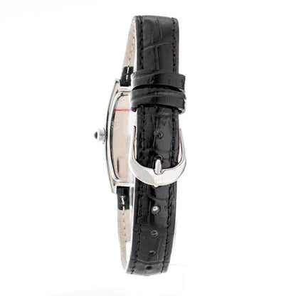 Black Leather Dress Watch
