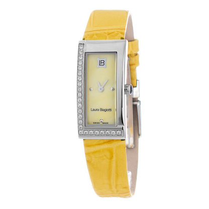 Yellow Leather Dress Watch