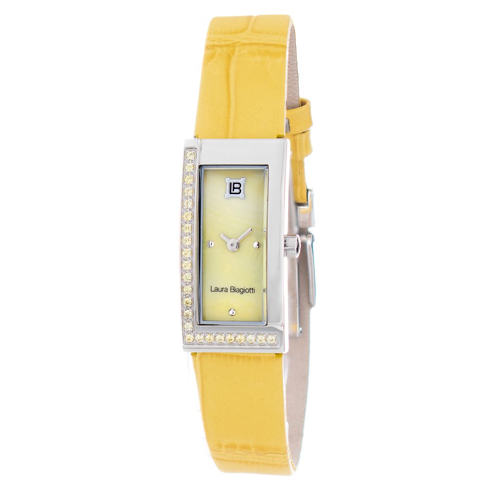 Yellow Leather Dress Watch