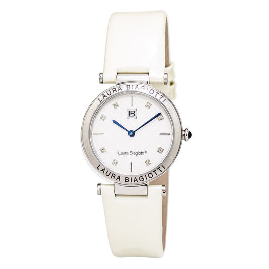 Beige Leather Dress Watch