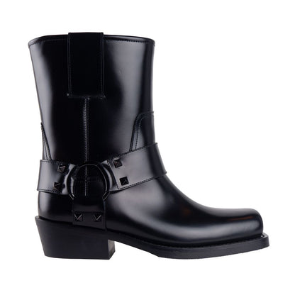 Nero Calfskin Women Ankle Boot