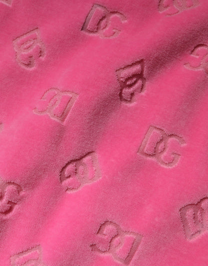 Pink Logo Monogram Long Sleeve Jumpsuit  Dress