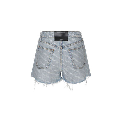 Blue Cotton Bermuda Shorts