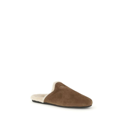 Brown Calf Leather Bos Taurus Mules