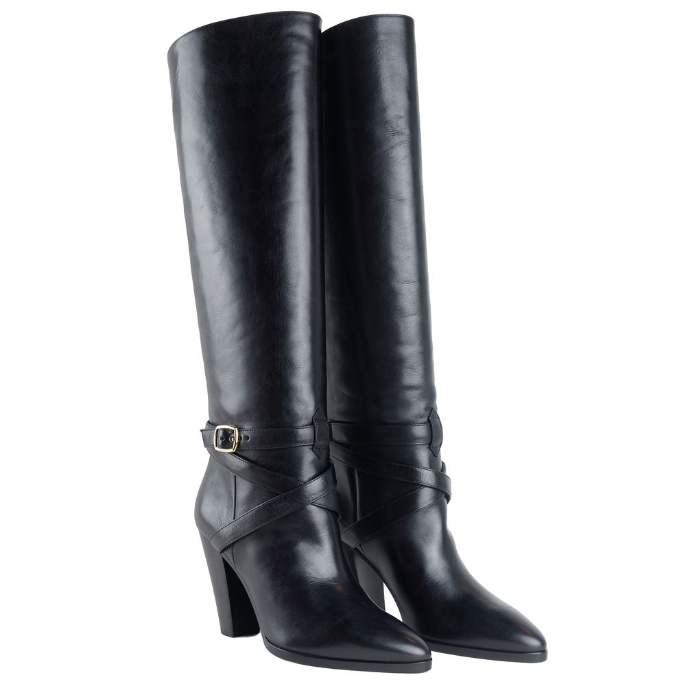 Nero Calfskin Women Ankle Boot