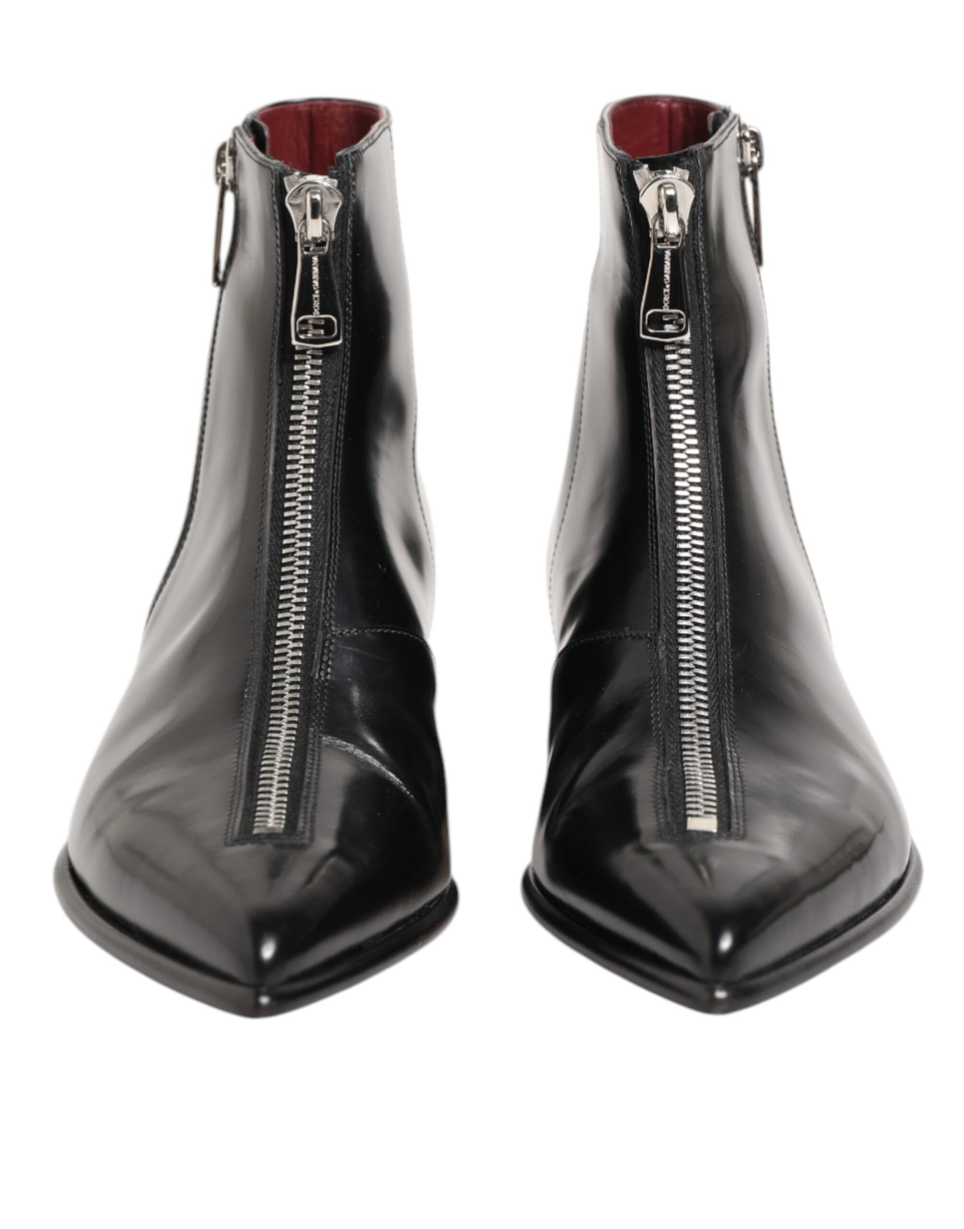 Black Leather Chelsea Short Ankle Boots Shoes