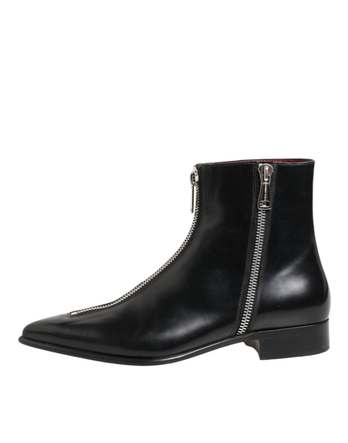 Black Leather Chelsea Short Ankle Boots Shoes