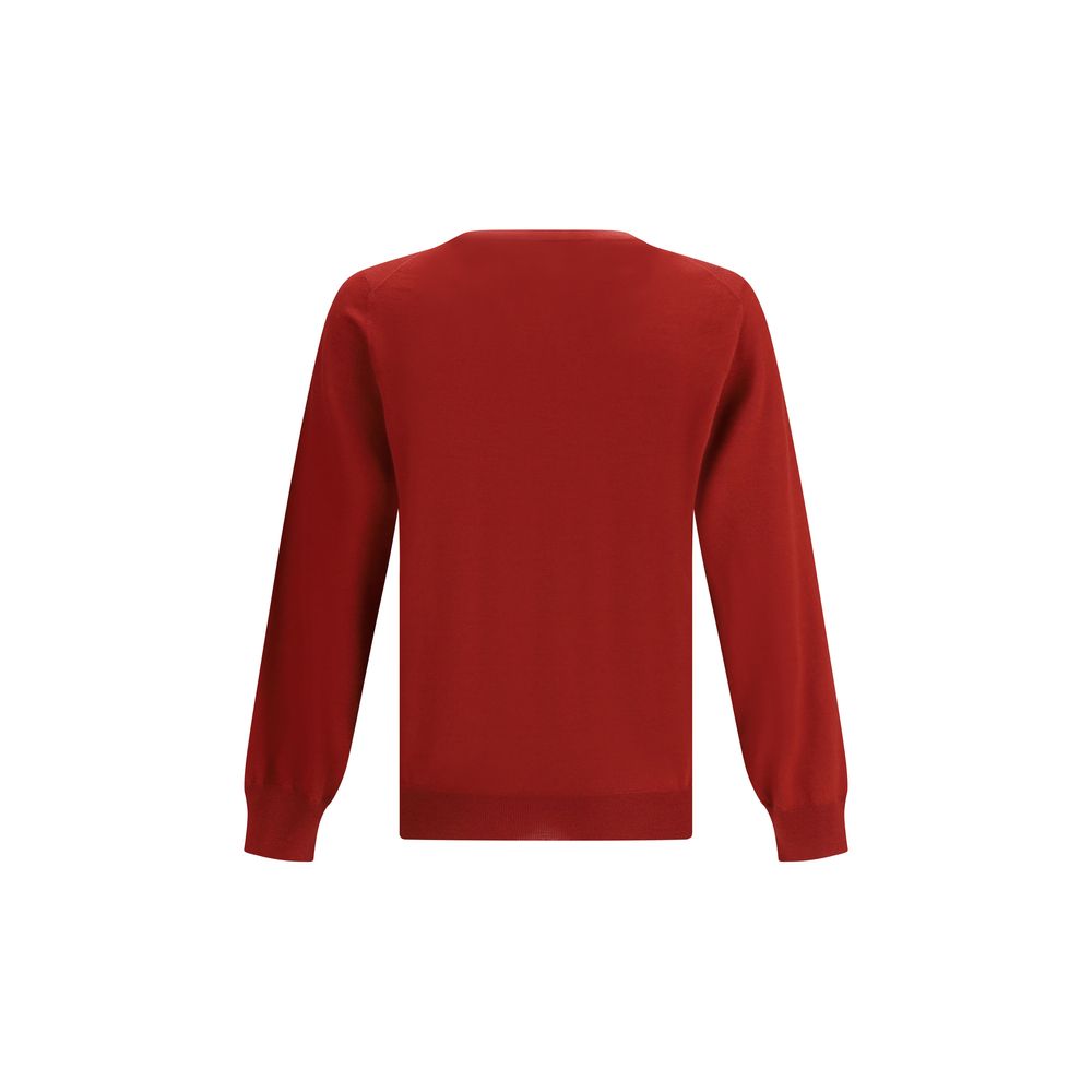 Red Fleece Wool Sweatshirt