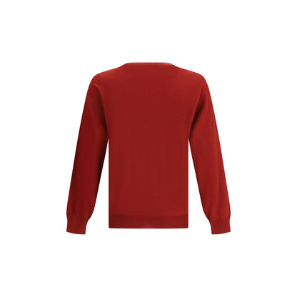 Red Fleece Wool Sweatshirt