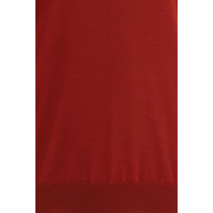 Red Fleece Wool Sweatshirt