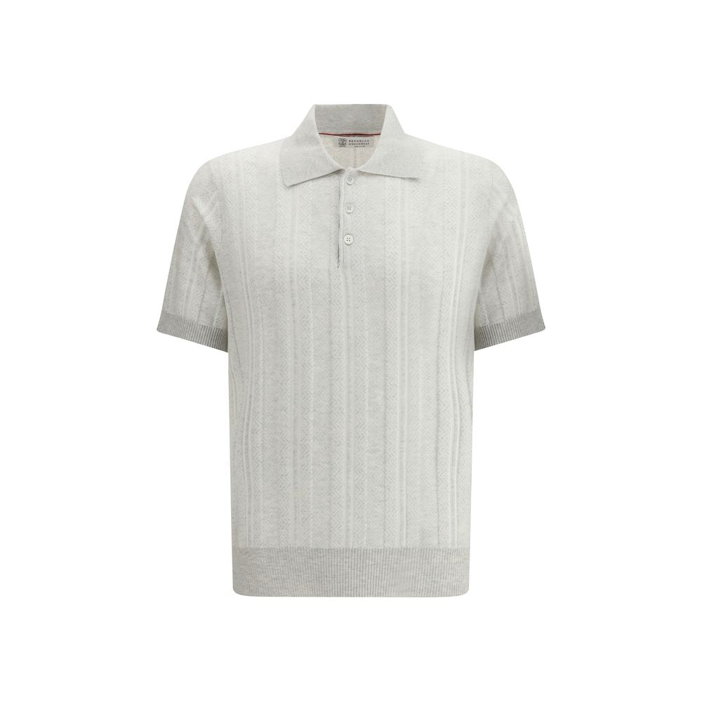 Gray Cotton Polo Shirt