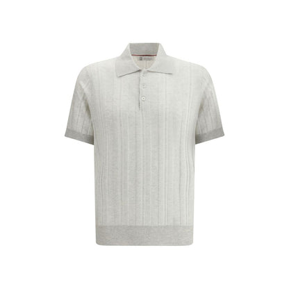 Gray Cotton Polo Shirt