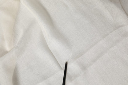 White Cashmere Knit Neck Wrap Shawl Scarf