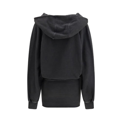 Black Cotton Casual Dress