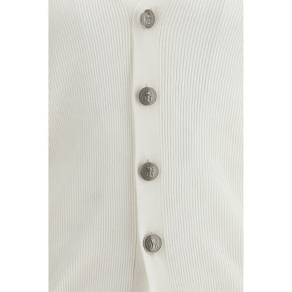 White Cotton Cardigan