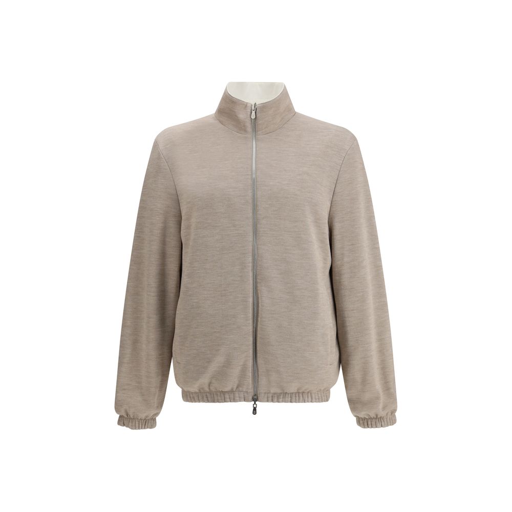 White Polyamide Full-Length Jacket