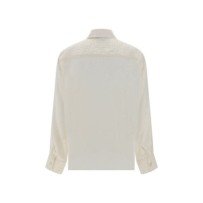 White Silk Pattern Shirt