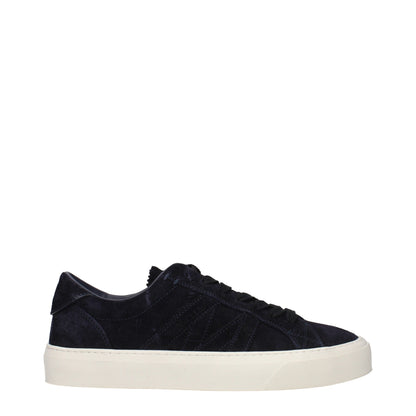 Blue Leather Low Top Sneakers