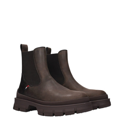 Brown Leather Ankle Boots