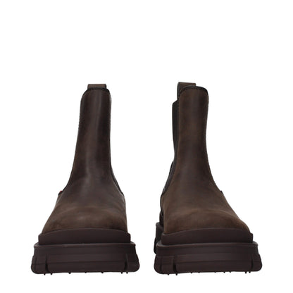Brown Leather Ankle Boots