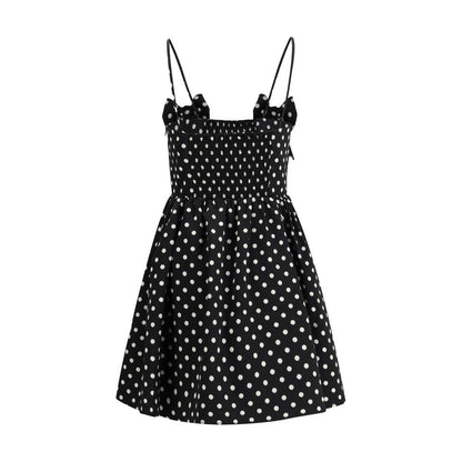 Black Recycled Polyester Casual Dress