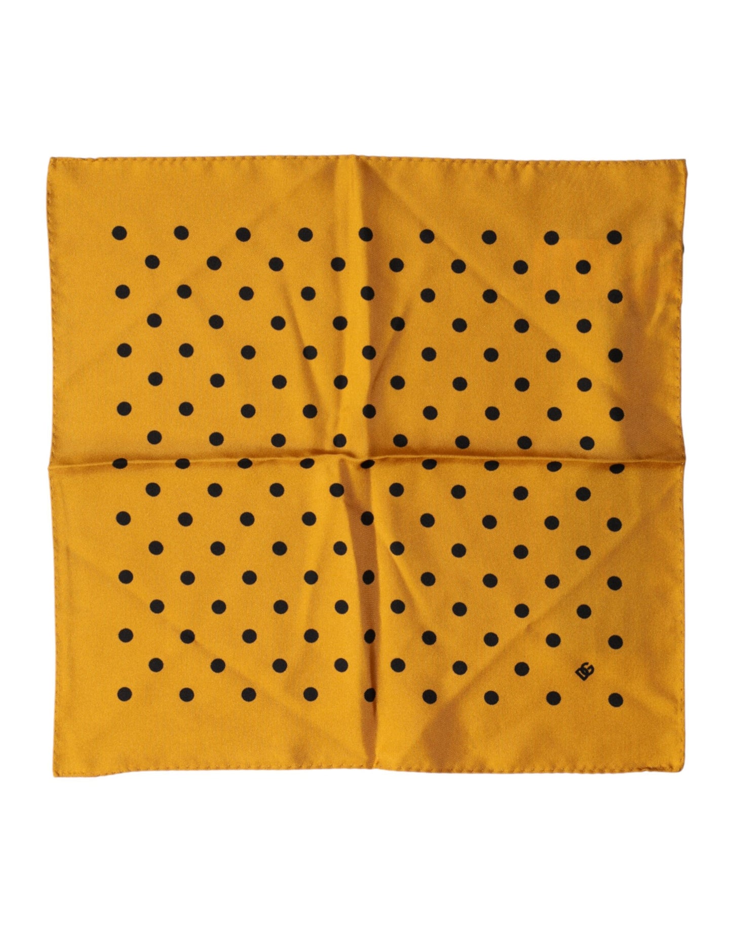Orange Polka Dot Square Handkerchief Scarf
