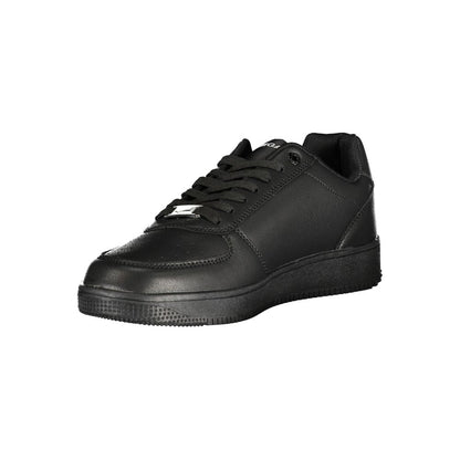Black Polyurethane Men's Sneaker