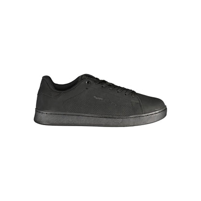 Black Polyurethane Men Sneaker