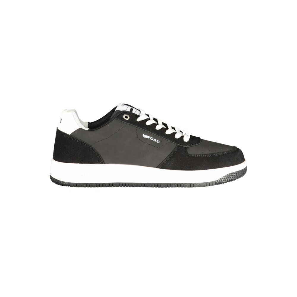 Black Polyurethane Men Sneaker