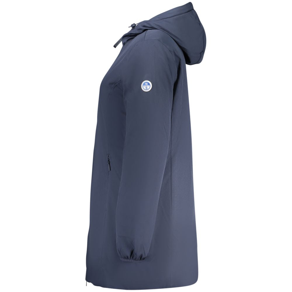 Blue Polyester Women's Jacket