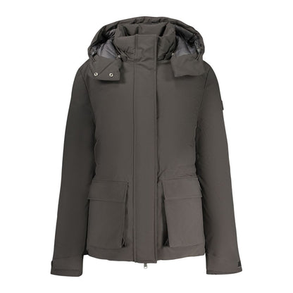 Black Polyester Women Jacket