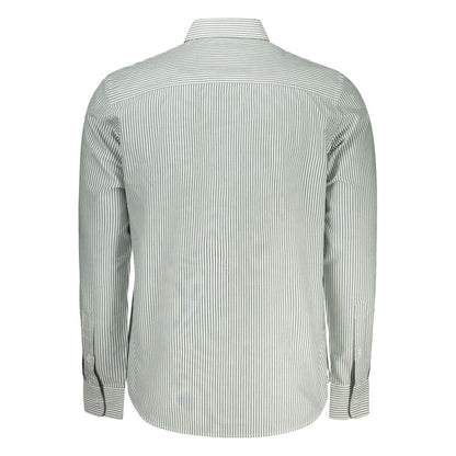 Green Cotton Men Shirt