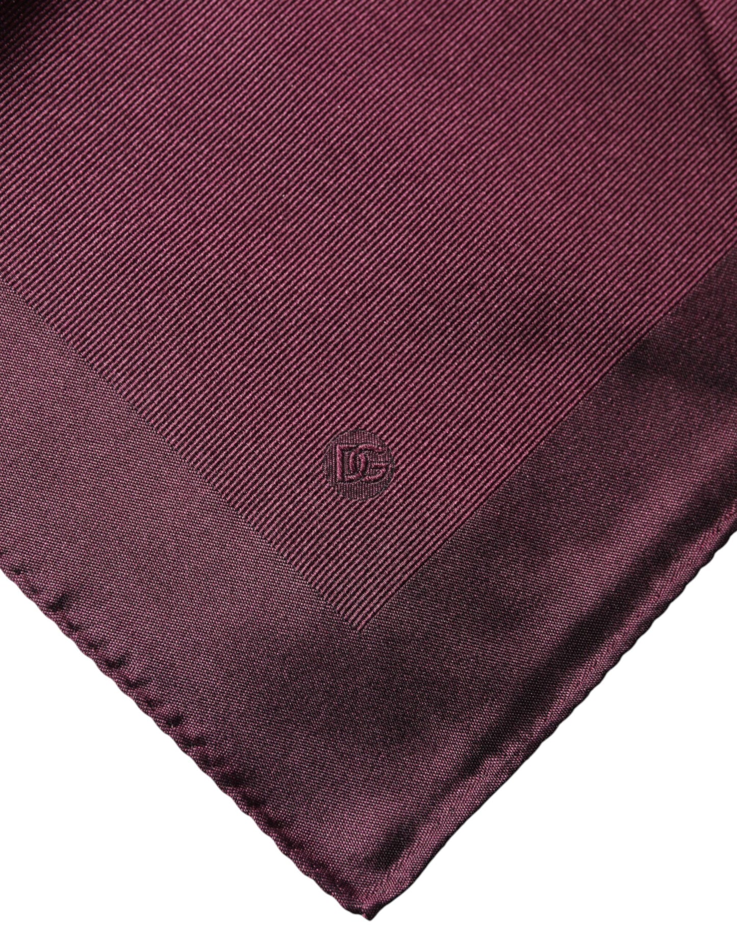 Maroon Logo Silk Square Handkerchief Scarf