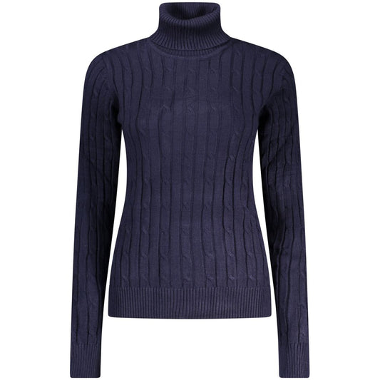 Blu Viscosa Donna Maglia