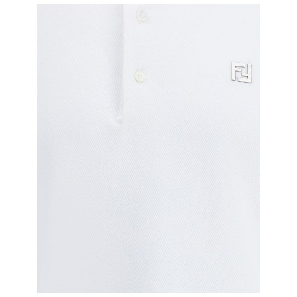 White Cotton Polo Shirt