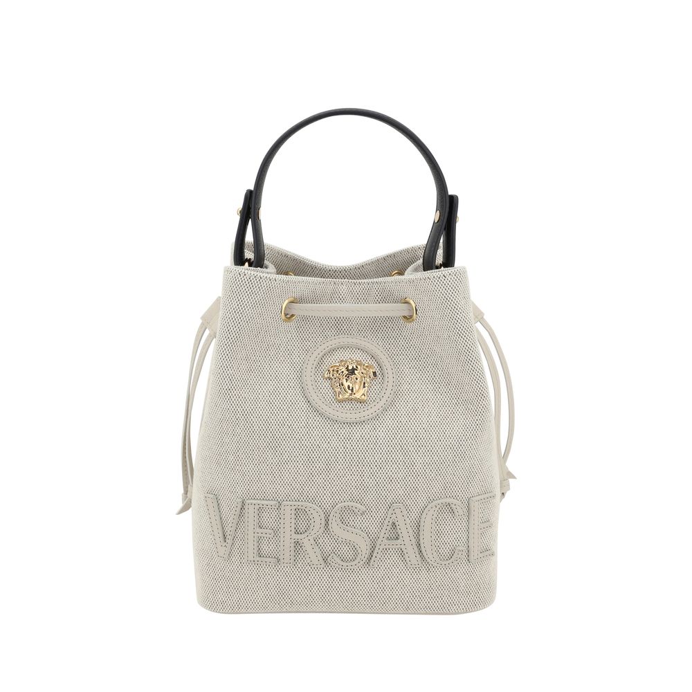 White Fabric Backet Bag