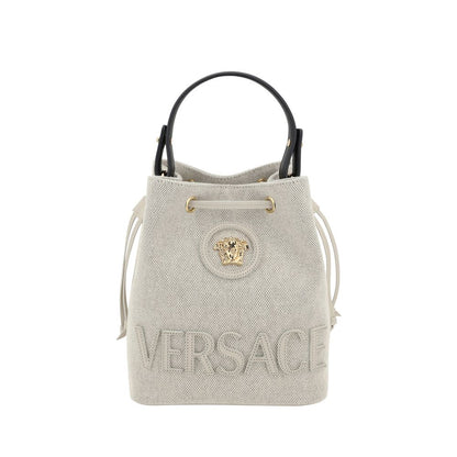 White Fabric Backet Bag