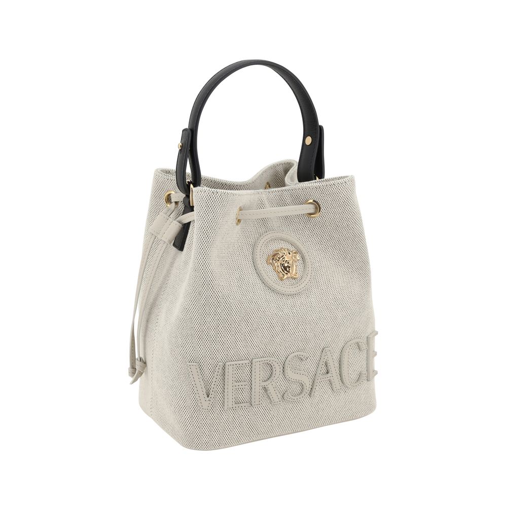 White Fabric Backet Bag