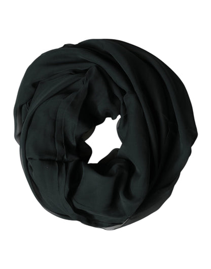 Dark Green Stole Silk Neck Wrap Shawl  Scarf