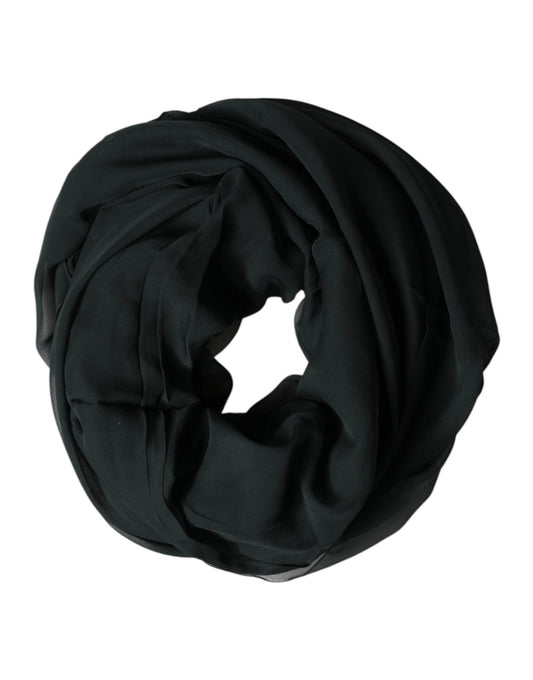 Dark Green Stole Silk Neck Wrap Shawl  Scarf