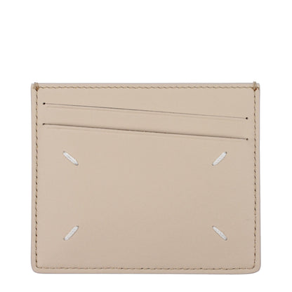 Beige Leather Cardholder