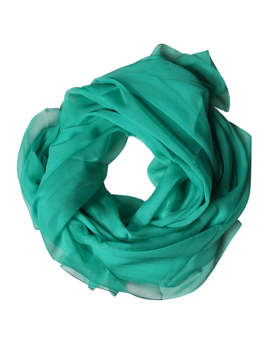 Green Stole Silk Neck Wrap Shawl Scarf