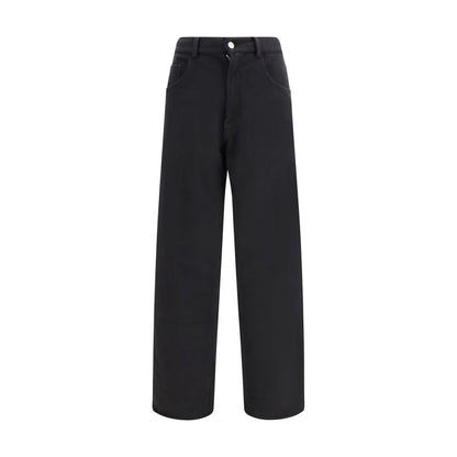 Black Cotton Casual Pants