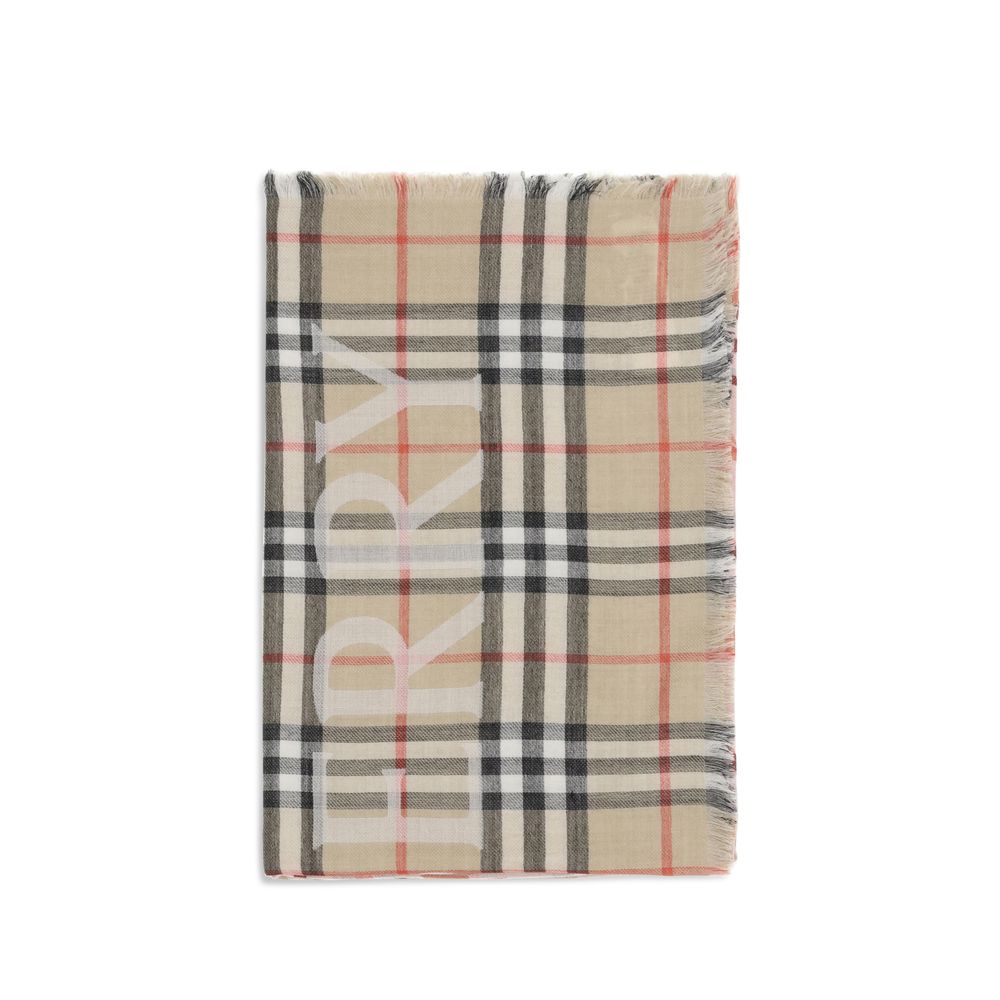 Beige Wool Scarf