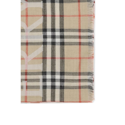 Beige Wool Scarf