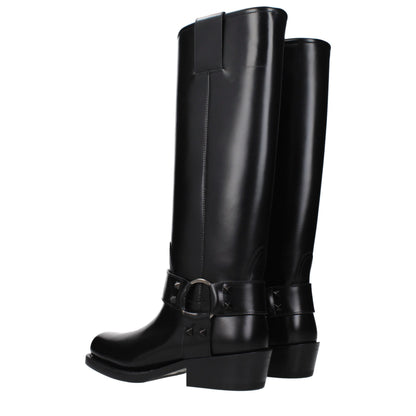 Black Leather Boots