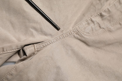 Beige Skinny Mid Waist Chino Casual Trouser Pants
