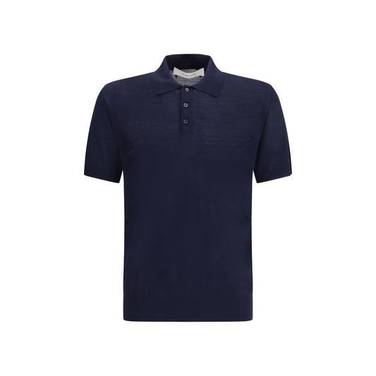 Blue Wool Oves Aries Polo Shirt
