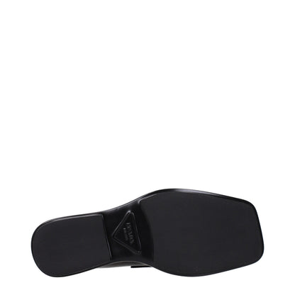 Black Leather Slip-On Loafers