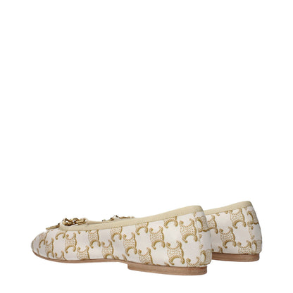 White Leather Ballet Flats